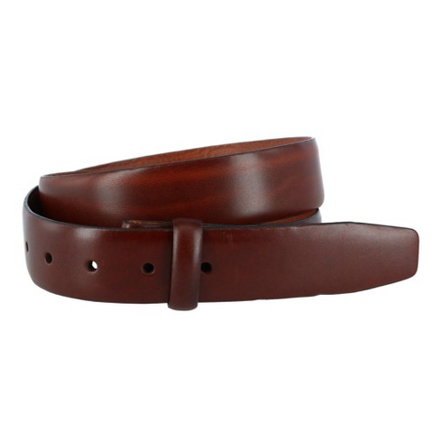 Trafalgar Men's Cortina Leather No Buckle Belt Strap - image 1 of 3