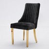 NicBex Linen Dining Chairs Set of 2,Modern Upholstered Armless Kitchen Chairs with Curved Solid Wood Legs for Dining Room,Living Room,Kitchen - 4 of 4