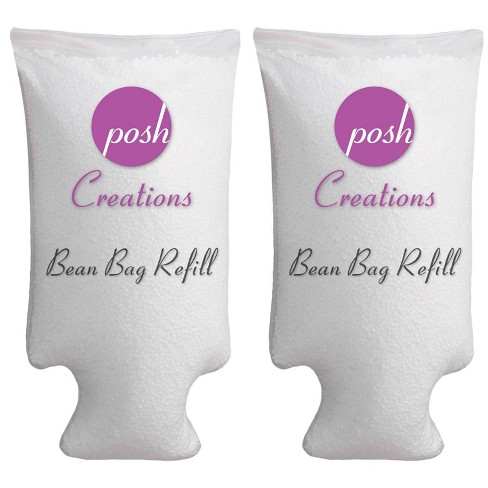 2pk 100l Bean Bag Refill White - Posh Creations : Target