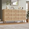 Rattan chest of drawers for the bedroom, large-capacity drawer cabinets for the wardrobe, suitable for the living room, hallway, and children's room. - 2 of 4