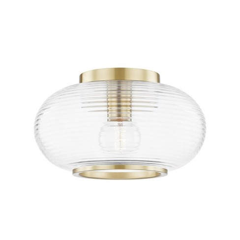 Mitzi Maggie 1 - Light Flush Mount in  Aged Brass Clear Shade - image 1 of 1