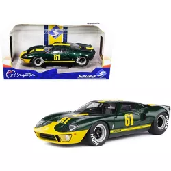 Ford GT40 Mk1 RHD #61 Racing Custom Green Metallic with Yellow Stripes "Competition" Series 1/18 Diecast Model Car by Solido