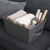 Bigso Tapered Storage Bin - Collapsible Fabric Storage Cubes for Organizing Shelves and Closets - Large, Grey - 2 of 4