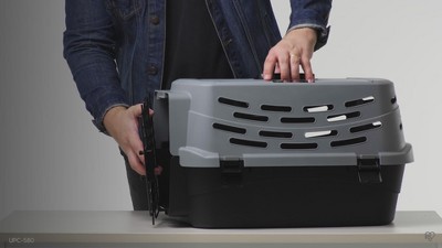 Small Black and Gray Soft-Sided Pet Travel Carrier