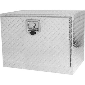 "24" Heavy Duty Aluminum Tool Box, Tread Plate Truck Storage Chest with T-Handle Lock, Waterproof Organizer for Pickups, RVs & Trailers - 1 of 4