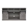 Wooakway 58"L 30"H 16"D Modern & Farmhouse Double Tier TV Stand Storage Cabinet with Sliding Barn door for TVs Up to 65" Living Rooms Apartment - 3 of 4