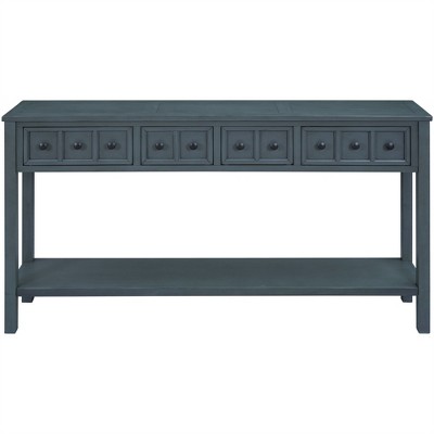 XINGHANZHENXUAN Console Table with 4 Drawers & Shelf, Entryway Sofa Table for Hallway, Living Room