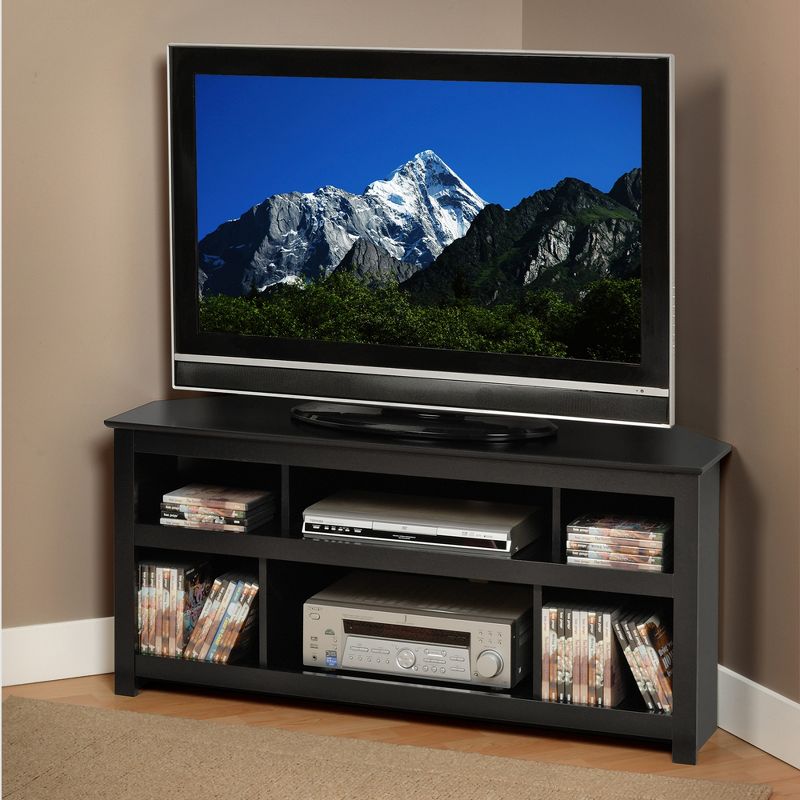 Vasari Corner Flat Panel TV Stand for TVs up to 48&#34; Black - Prepac, 1 of 6