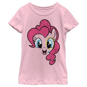 Girl's My Little Pony Pinkie Pie Face T-Shirt - 1 of 4