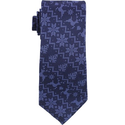Tommy Hilfiger Mens Holiday Snowflake Self-tied Necktie