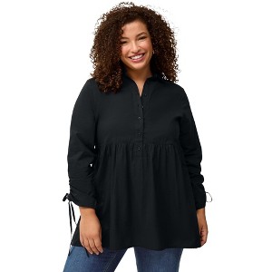 ellos Henley Empire Baby Doll Tunic - 1 of 4