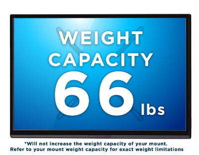 Heavy Gauge Steel Black Fixed Wall Mount Adapter Kit for TVs up to 55"