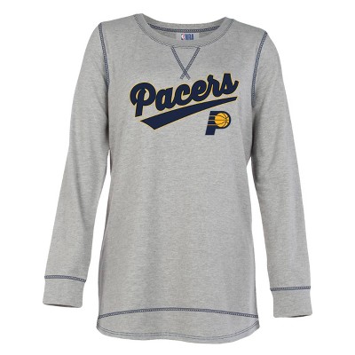 NBA Indiana Pacers Men's Long Sleeve Gray Pick and Roll Poly Performance  T-Shirt - S