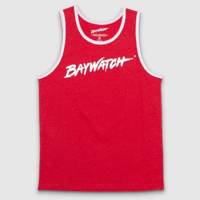 Men's Baywatch Regular Fit Tank Top - Heather Red