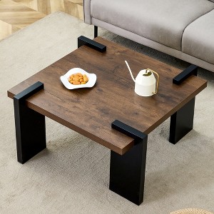 Coffee Tables, Low Table Solid Wood Low Floor Table, Tabletop Tea Table, Farmhouse Center Table, Leisure Coffee Table - 1 of 4