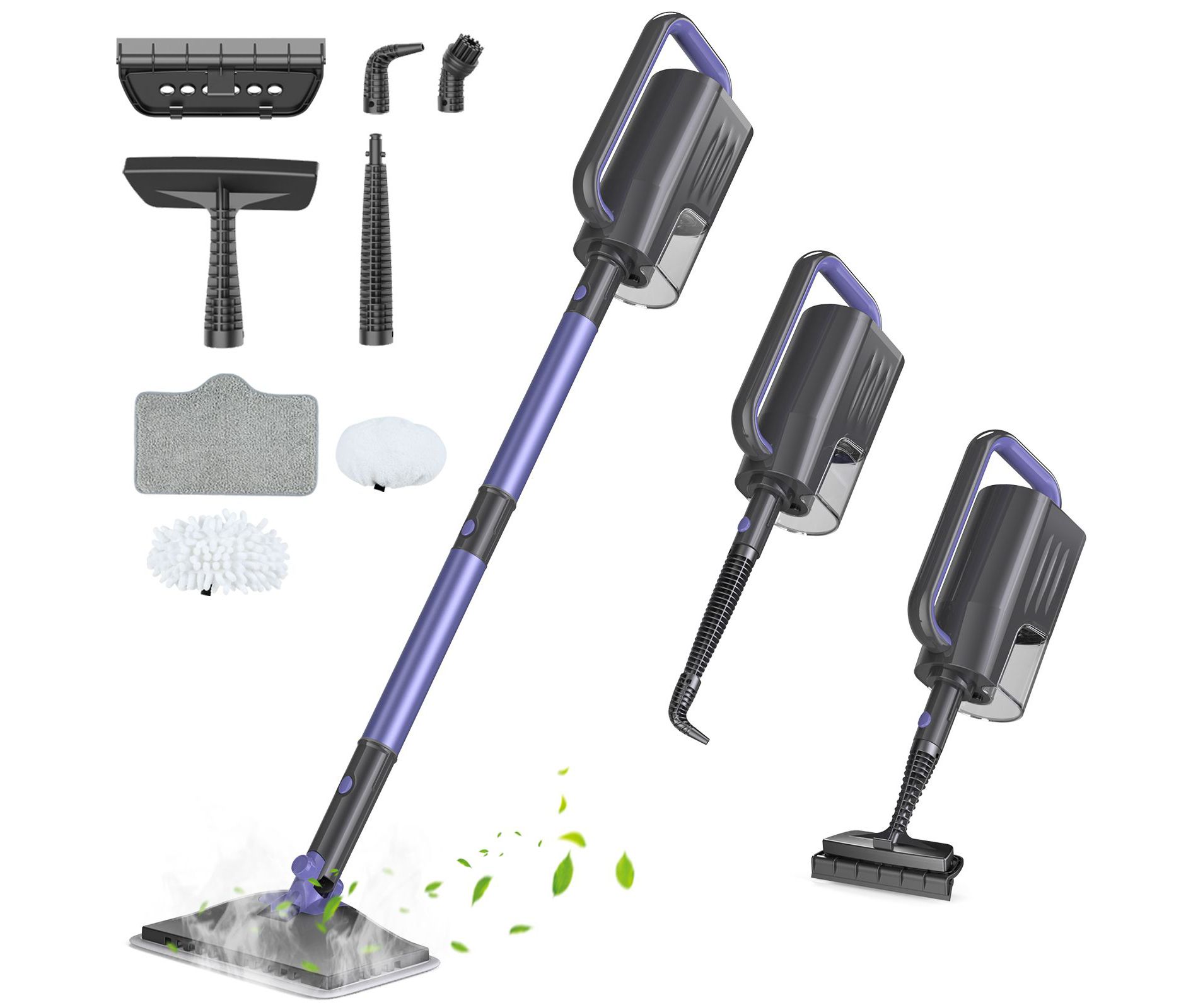 Teendow Steam Mop Floor Cleaner, 1200W Steam Cleaner,400ml Water Tank, 23ft Power Cord with Washable Pads for Sealed Hard Floors, Hardwood, Marble