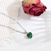 Aquamarine Heart Pendant Necklace Sterling Silver Birthstone Jewelry - 4 of 4