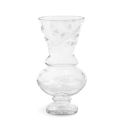 Park Hill Collection Wallace Etched Glass Vase Medium