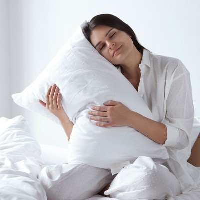 King Size White Hypoallergenic Polyester Pillows Set of 2