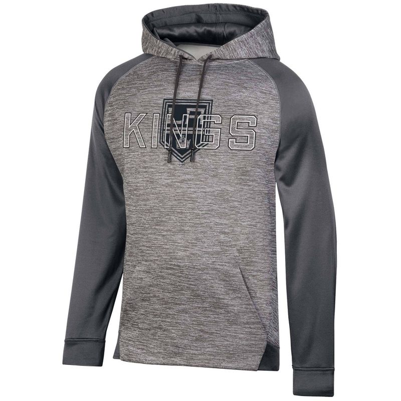 NHL Los Angeles Kings Men&#39;s Gray Performance Hooded Sweatshirt, 1 of 4