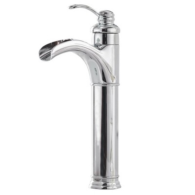 BWE Waterfall Single Hole Single-Handle Vessel Bathroom Faucet With Pop-up Drain Assembly
