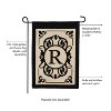 Evergreen Flag Cambridge Chic Letter R Monogram Applique Garden Flag - 12.5" Wide x 18" High - 3 of 4