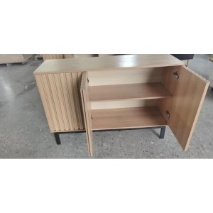 Particleboard Vertical Striped Side Cabinet - 1 of 1