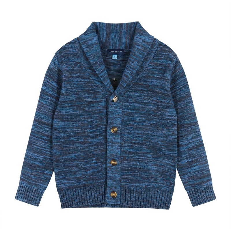 Andy & Evan  Infant  Boys Multi Colored Marled Toggle Cardigan Set, 4 of 6