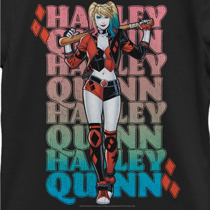 Girl's Batman Harley Quinn Poster T-Shirt, 2 of 5