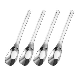 Unique Bargains 18/8 Stainless Steel Dessert Cereal Dumplings Small Silver Tone Soup Spoons - 1 of 4