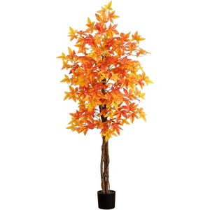 HomeStock  6 ft. Artificial Tree in Pot for Indoor/Outdoor - 1 of 4