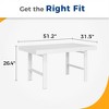 Ellie Sturdy Aluminum Frame Rectangle Patio Coffee Table with Wood-Plastic Composite Table top, Outdoor Furniture - Maison Boucle - 3 of 4