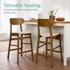 Best Choice Products 2-Piece Farmhouse Counter Height Bar Stool Set w/ Cushioned Seat, Wooden Backrest - 4 of 4