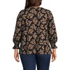 Lands' End Women's 3/4 Sleeve Lightweight Jersey Button Front Top - 3 of 3