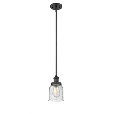 Bell - 1 Light Stem Hung Mini Pendant In Industrial Style-10 Inches Tall and 5 Inches Wide