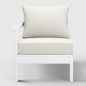WestinTrends  Avalon Outdoor Patio HDPE Left Arm Facing Sectional Corner Club Chair with Patio Cushions - 1 of 4