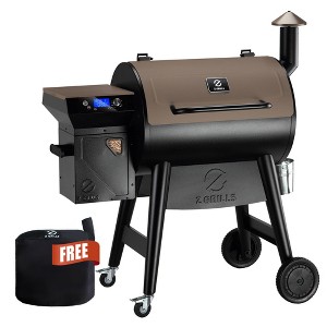 ZPG-7002C3E Wood Pellet Grill BBQ Smoker Digital Control with Cover - Silver - Z Grills: Electric Outdoor Cooking - 1 of 4