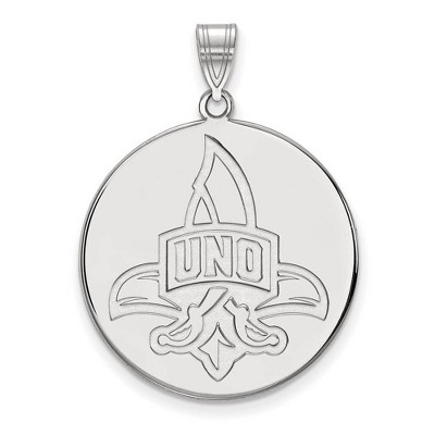 Black Bow Jewelry 10k White Gold New Orleans Privateers NCAA Extra Large Pendant