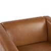 NicBex Mid-Century Modern Accent Chair with Brown Faux Leather,Living Room Chair with Deep Cushions and Wide Armrests for Bedroom,Office - 4 of 4