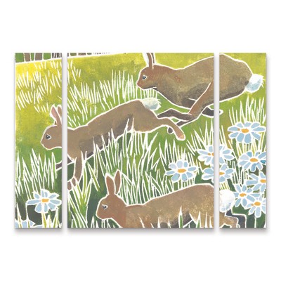 Trademark Fine Art Kathrine Lovell Wild Woodland II 3 Piece Panel Set Art