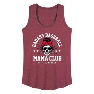 Women's - Instant Message - Badass Baseball Mama Graphic Racerback Tank - 1 of 4