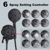 SEVOBAL Shower Faucets High Pressure 3-Way Rainfall Combo Rain Showerhead Hand Held Shower Head Bathroom Accessories Faucets, Black, 16"*16"*12" - 3 of 4