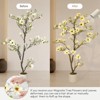 4-6FT Faux Magnolia Plants Artificial Flower Trees Fake Plants Arrangement Decor Indoor Outdoor Artificial Vivid Leaves White Pot - 4 of 4