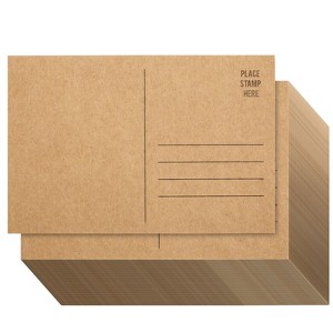 Sustainable Greetings 100 Pack Bulk Kraft Paper Blank Postcards for Mailing, Wedding, DIY Arts and Crafts, 350gsm, 4 x 6 In - 1 of 4