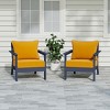 WestinTrends Avalon Outdoor Modern HDPE Patio Club Chairs with Deep Seat Cushions (Set of 2) - 2 of 4