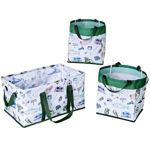 The Lakeside Collection Everyday Storage Bin Set 3 Pc. - Gone Fishing - 1 of 2