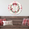 Gather Plaid Cardinal Wreath Circular Wood Dècor - 2 of 2