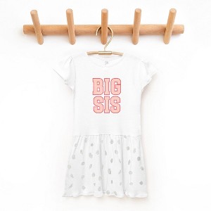 The Juniper Shop Big Sis Distressed Toddler Graphic Dress - 1 of 3