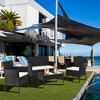 KTMBDW 4 Pieces Patio Set Outdoor Wicker Furniture Sets Modern Rattan Chair Conversation Sofa Sets with Glass Coffee Table for Yard and Bistro - 2 of 4