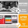 Set of 12 Collapsible Drawer Organizer Bins for Clothes, Closet Organizers and Storage Dividers for Clothing -SpaceAid® - 2 of 4